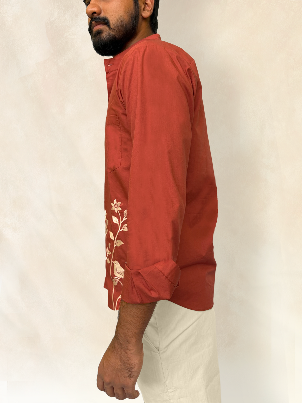 TERRACOTTA & SAND SHIRT