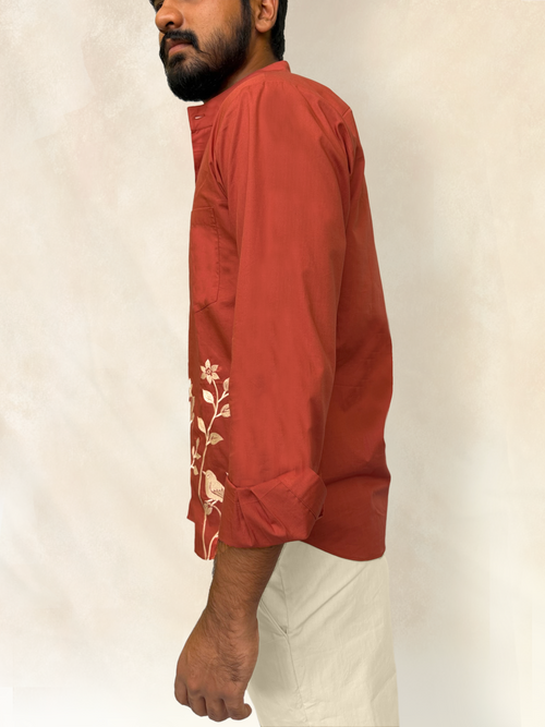TERRACOTTA & SAND SHIRT