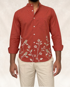 TERRACOTTA & SAND SHIRT
